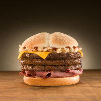 Hamburguesa triple cheddar